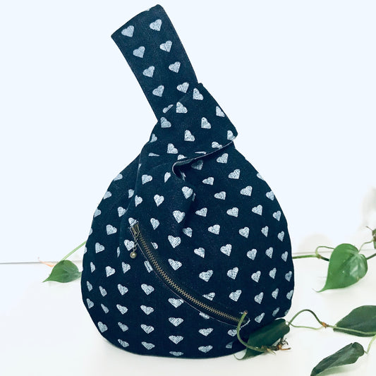 Reversible Japanese Knot Bag – Hearts