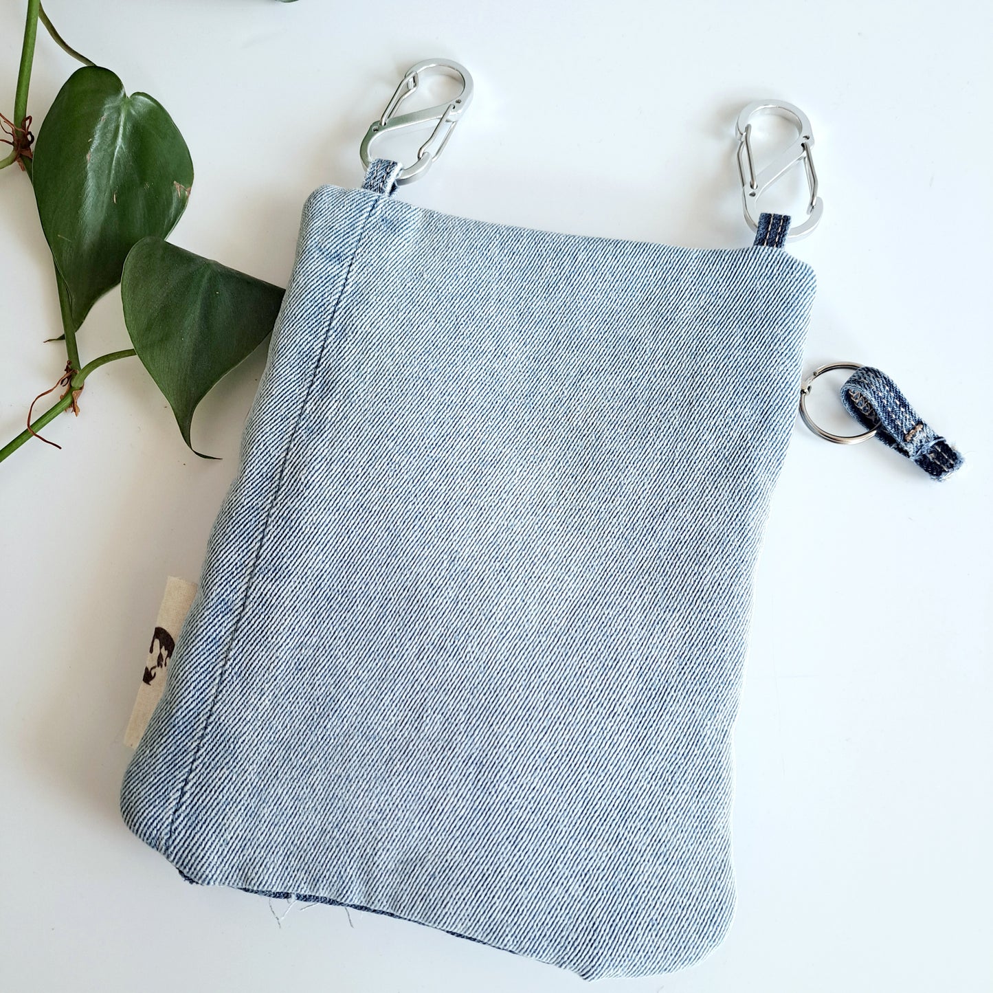 Upcycled blue denim convertible pocket bag - Grlfriend